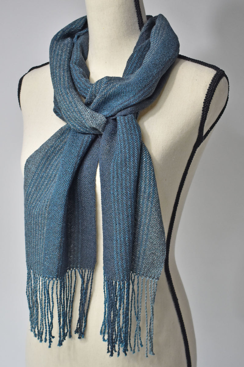 Scarf, Handwoven, Teal, Mint, cheapest Gray