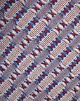 Close-up of the patriotic handwoven organic cotton placemat