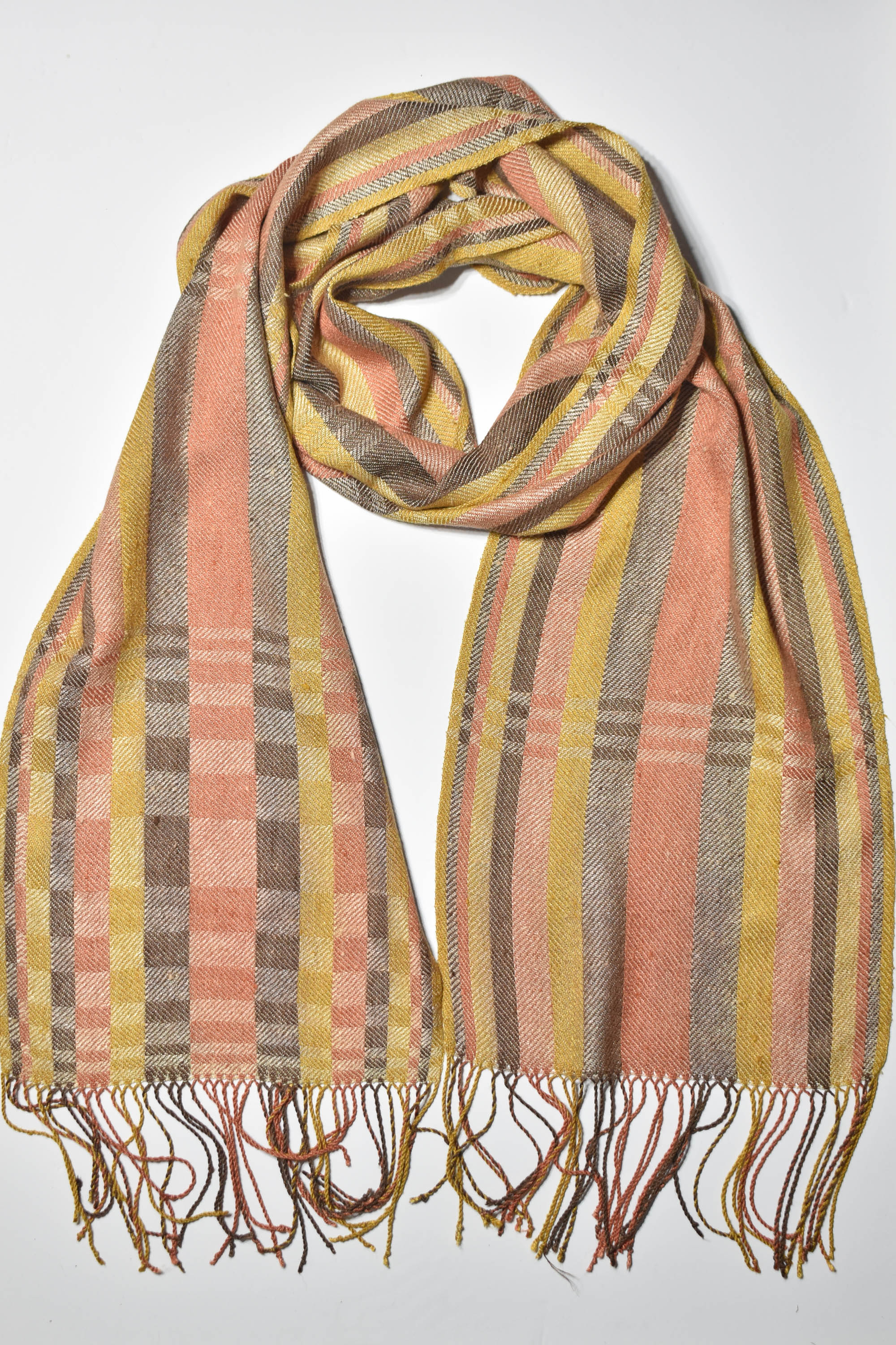 Handwoven Rustic Scarf Using top 100% Sustainable Materials