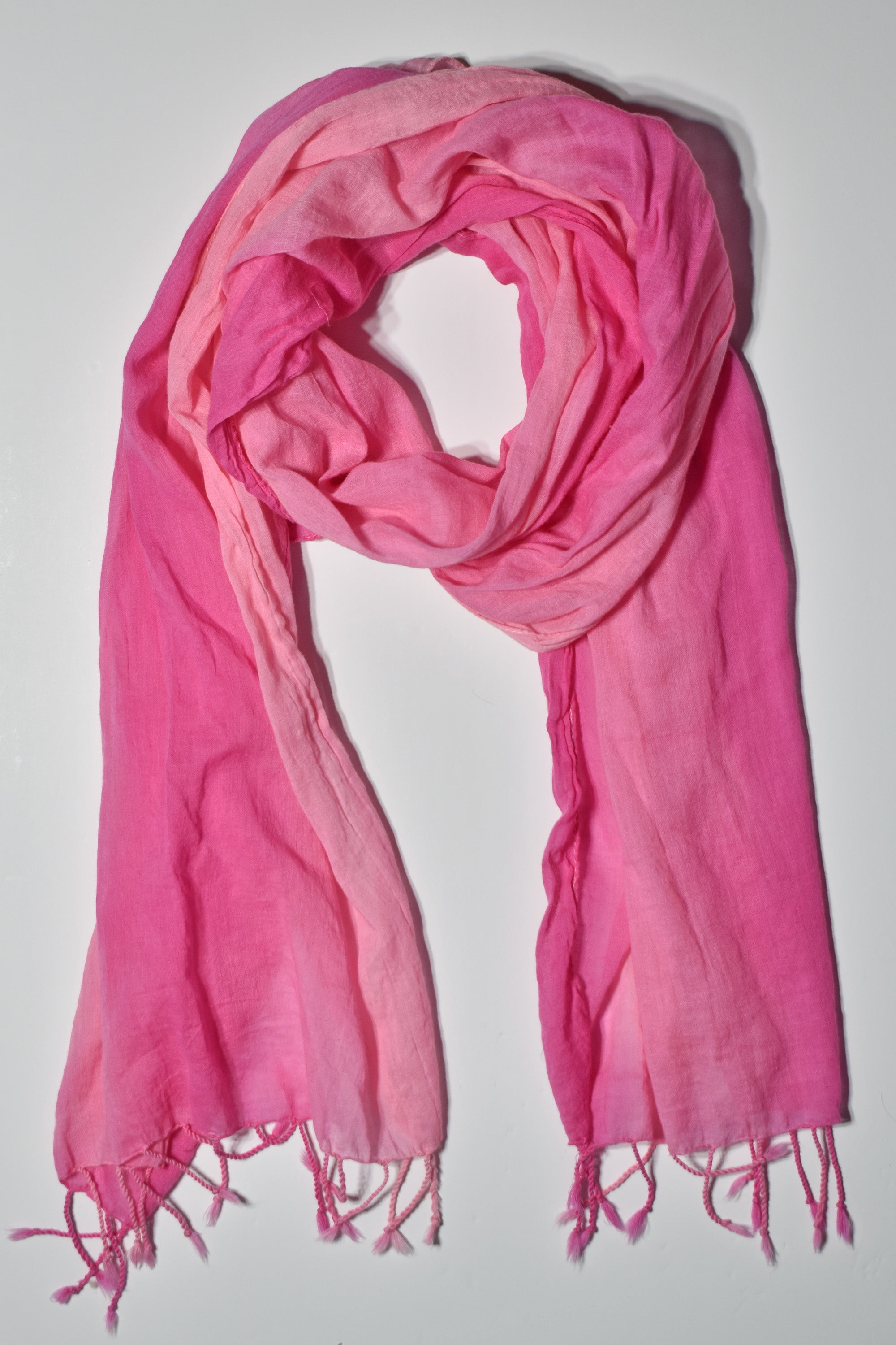 Pink Cotton Hand-Painted Scarf – Carrie Varner - Main Image