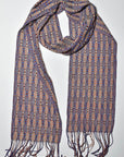 Patriotic Handwoven Scarf Made with Up-cycled Yarns