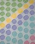 Close-up of the polka dot handwoven organic cotton placemat